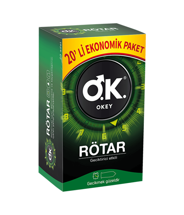Okey Rötar Geciktirici Etkili Prezervatif 20 li