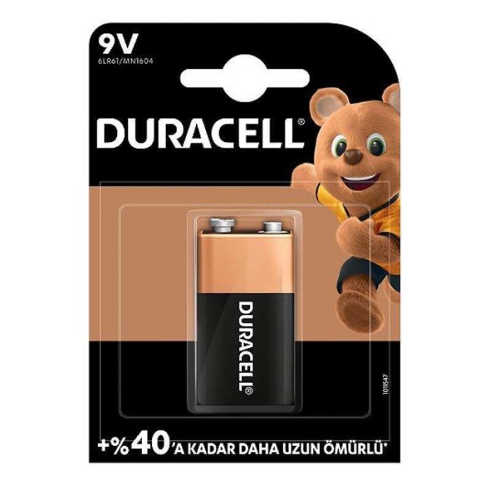 Duracell 9V 6Lr61/Mn1604 Alkalin Pil