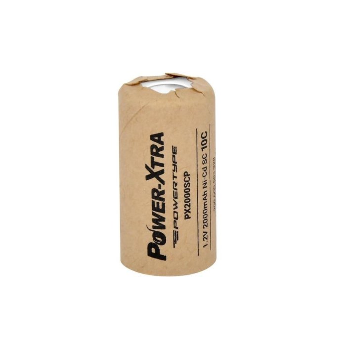 Power-Xtra Powertype Px2000Scp - 1.2V 2000 Mah Sc Model Ni-Cd Şarjlı Pil - 10C