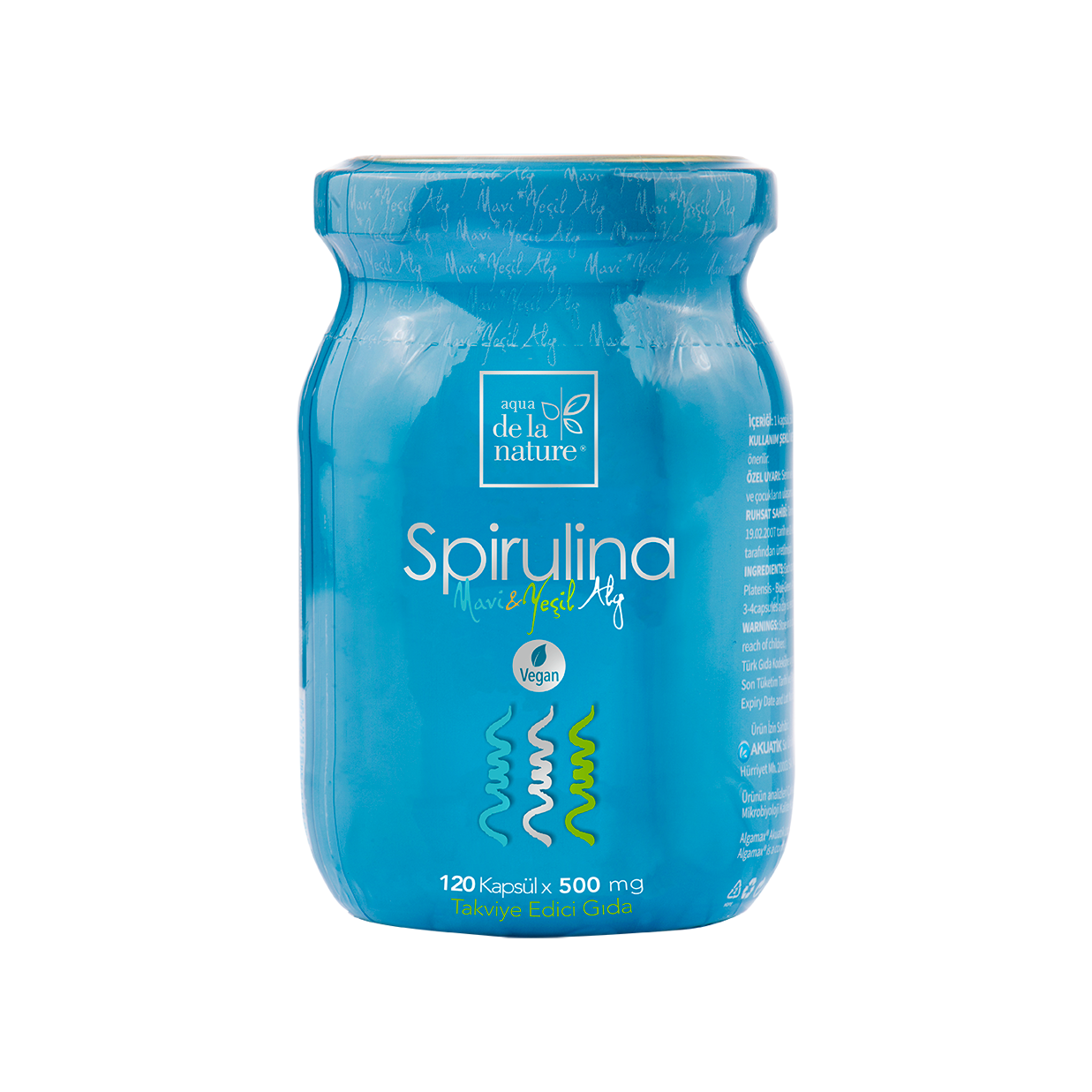 Aqua De La Nature Spirulina Bitkisel Kapsül 500 Mg X 90 Adet