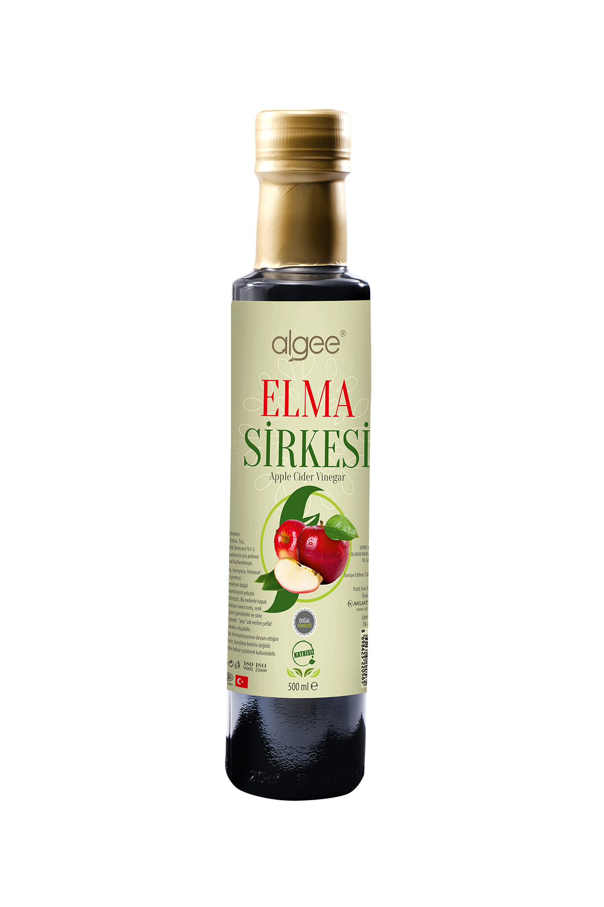 Algee Doğal Fermente Elma Sirkesi 500 Ml
