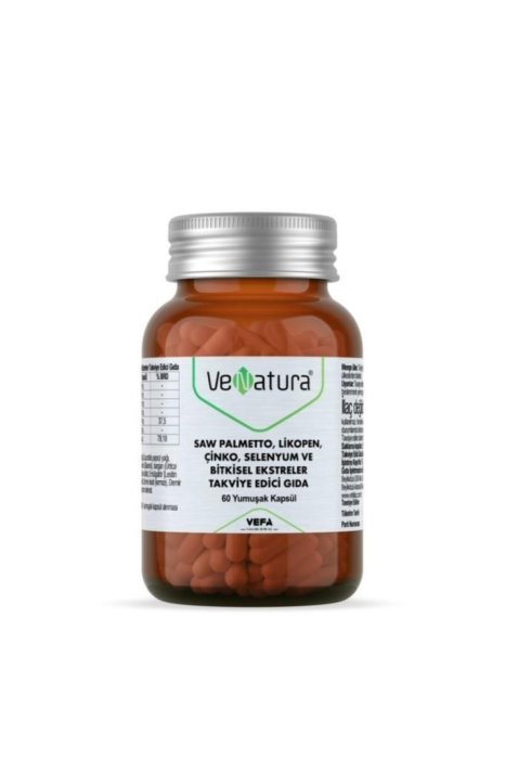 Venatura Saw Palmetto Plus, L-Arjinin Likopen,Mineral Ve Bitkisel Ekstreler 60 Kapsül