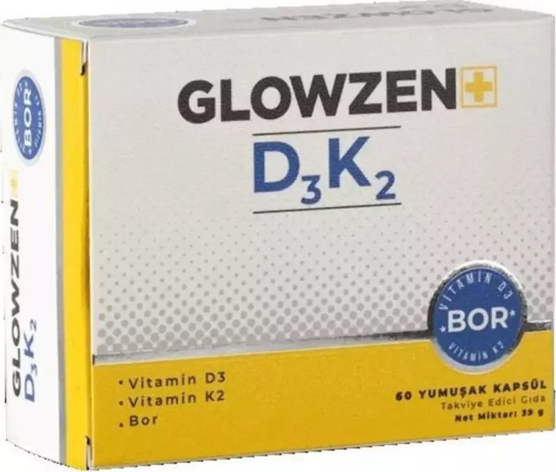 Glowzen Plus D3 K2 Bor 60 Kapsül