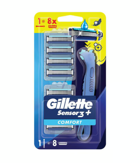 Gillette Sensor 3 Plus Comfort Makine + 8 Bıçak