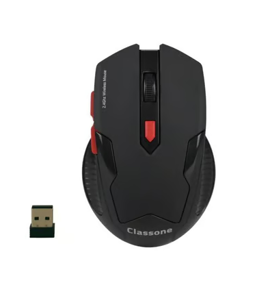 Classone WG100 Gaming Kablosuz Mouse 1600 DPI Siyah Kırmızı