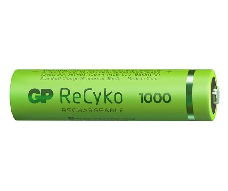 Gp Recyko Battery 950Mah Aaa (1000 Series, 2 Battery Pack)