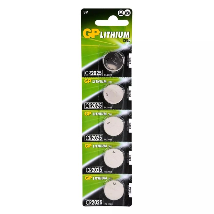 Gp Cr2025 3V Lithium 5Li Kartela