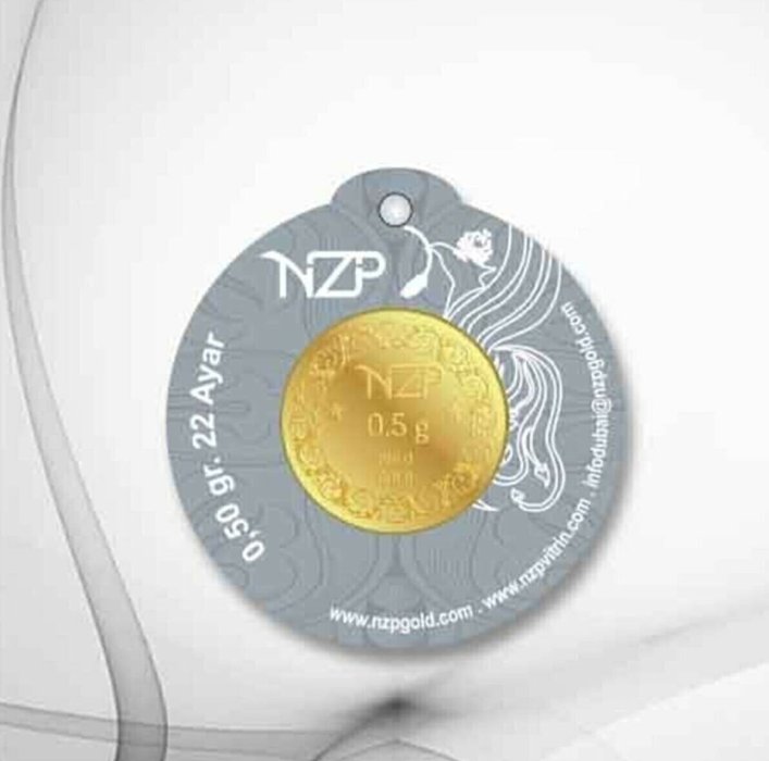 NZP Gold 1 Adet 0.50 Gram 22 Ayar Altın(yarım Gram Altın)