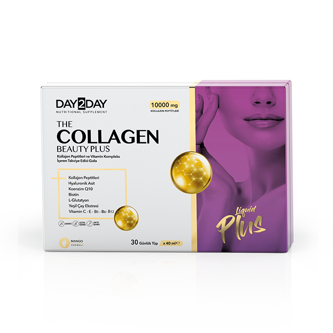 Day2Day The Collagen Beauty 30 Günlük Tüp (Mango Aromalı )Makyaj Çantası Hediyeli