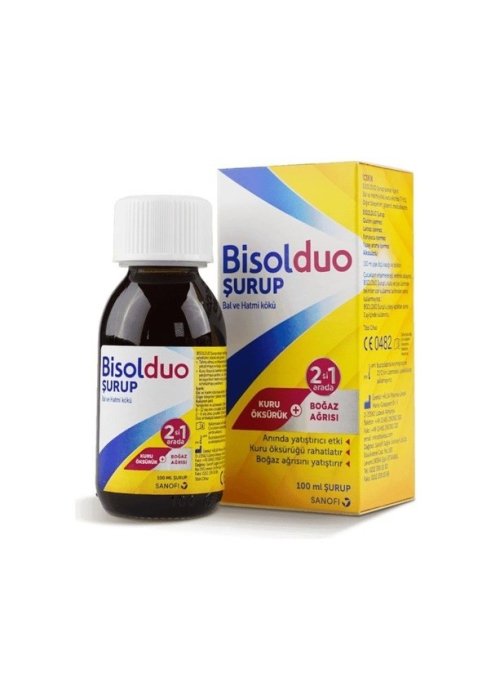 Bisolduo Bal Ve Hatmi Kökü Kuru Öksürük Şurubu 100 Ml