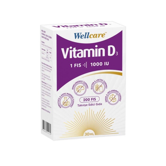 Wellcare Vitamin D3 1000 Iu 30 Ml
