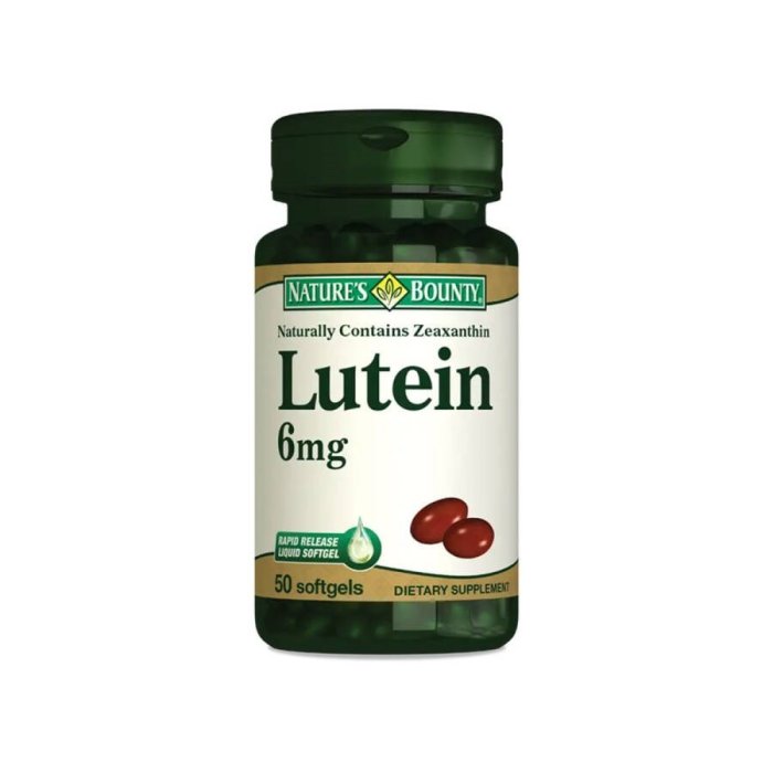 Nature's Bounty Lutein 6 Mg 50 Kapsül