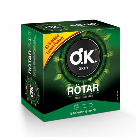 Okey Rötar Geciktiricili 45'li Prezervatif Fırsat Paketi
