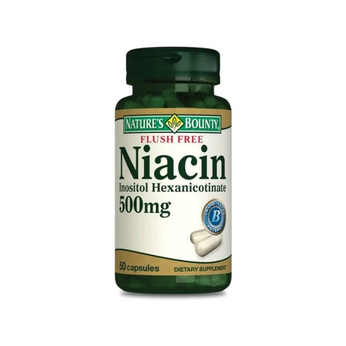 Nature's Bounty Flush Free Niacin 500 Mg 50 Kapsül
