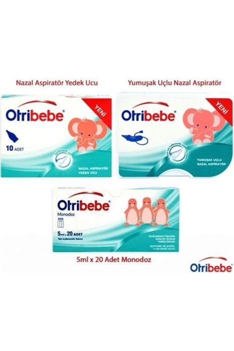 Otribebe Burun Aspiratörü + 10 Adet Yedek Uç + Monodoz Flakon 20 Adet