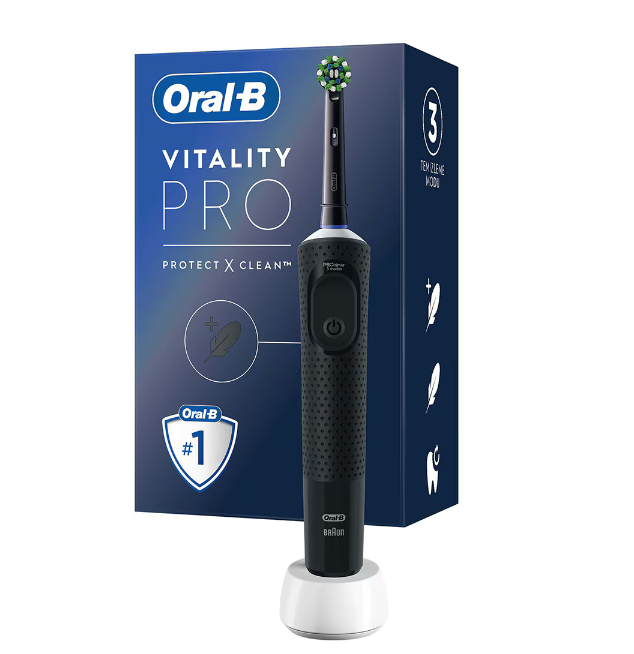 Oral-B Şarjlı/Elektrikli Diş Fırçası Vitality Pro Siyah Koruma ve Temizlik
