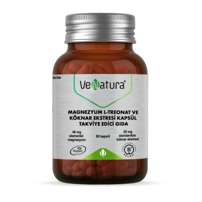 Venatura Magnezyum L-Treonat Ve Köknar Ekstresi 90 Kapsül