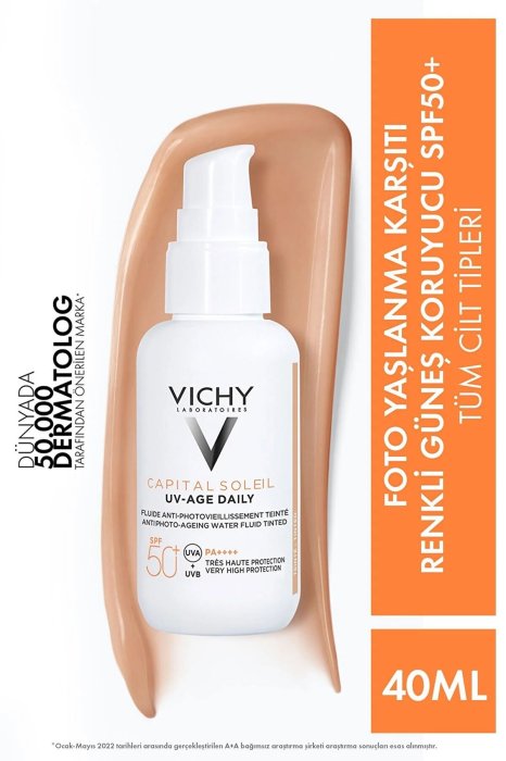 Vichy Capital Soleil Uv Age Daily Renkli 50+ Faktör Güneş Kremi 40 Ml