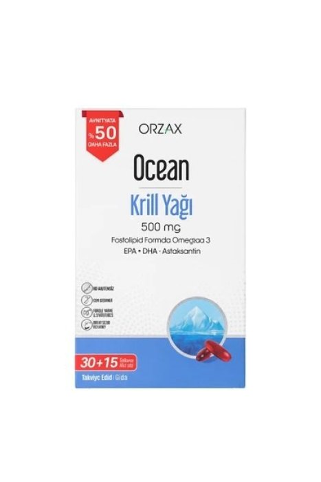 Ocean Krill Oil 500Mg 30+15 Kapsül