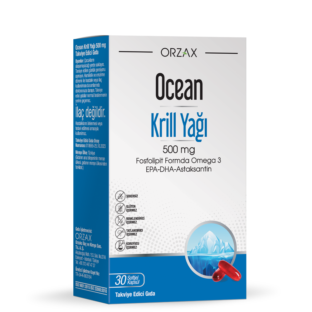 Ocean Krill Oil 500 mg 30 Kapsül