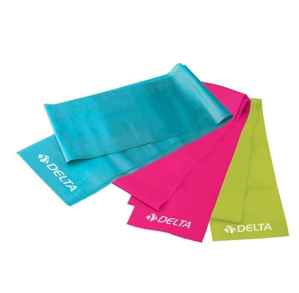 Delta 3 'lü Pilates Bandı Plates Egzersiz Direnç Lastiği Seti