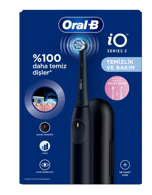 Oral-B iO Series 2 Siyah Diş Fırçası + Seyahat Kabı