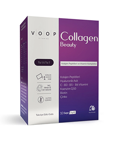 Voop Collagen Beauty Kolajen Takviye Edici Gıda 10 Saşe