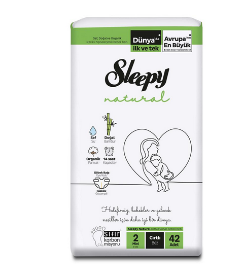 Sleepy Naturel Bebek Bezi 2 Beden Mini Jumbo Paket 42 Adet