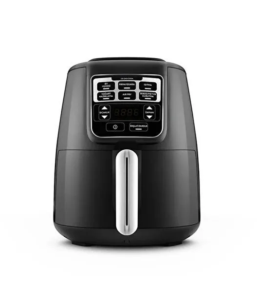 Karaca Air Pro Cook XL 2 in 1 Konuşan Airfryer Black Chrome 4L