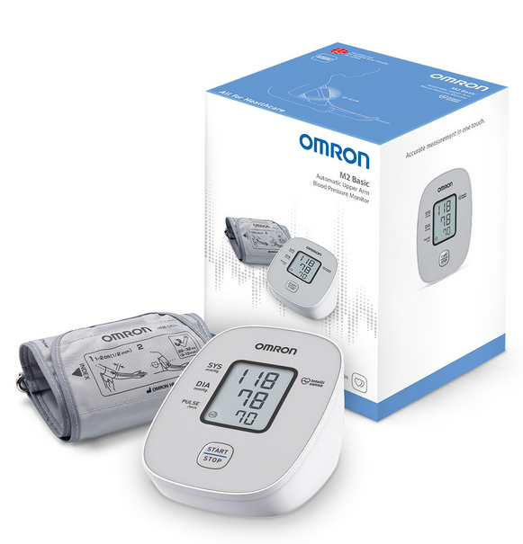 Omron M2 Basic Üst Koldan Pilli Dijital Tansiyon Aleti – Hipertansiyon Göstergeli