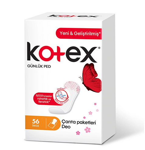 Kotex Günlük Ped İnce 56’lı Çanta Paketleri Deo