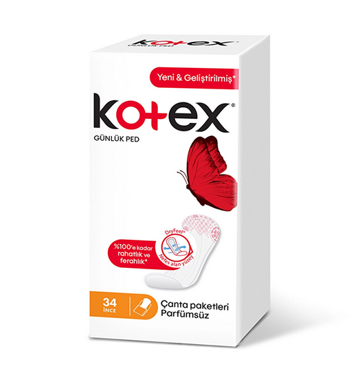 Kotex Lightdays Günlük Ped Parfümsüz İnce 34'lü