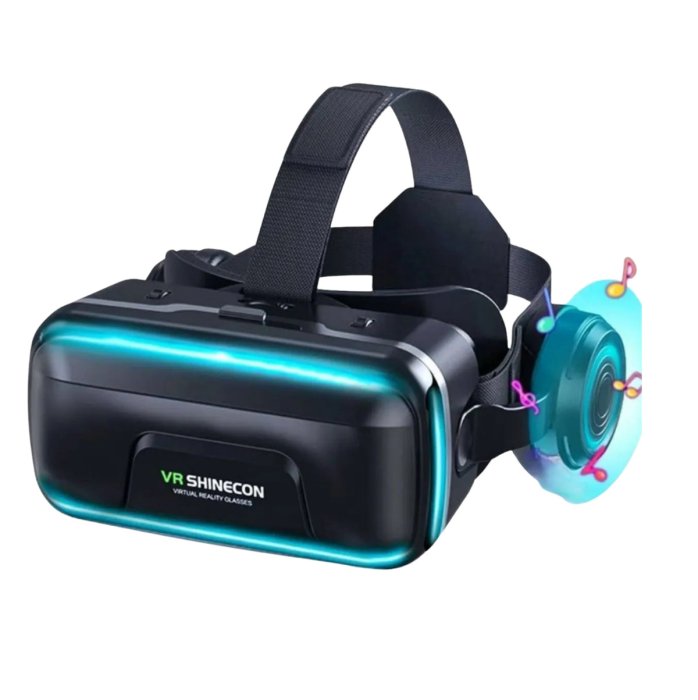 VR Shinecon Sanal Gerçeklik Gözlüğü Kulaklıklı 3d Vr Filmler Video Oyunları Tüm Telefonlara Uyumlu