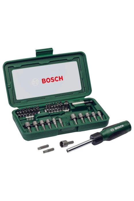 Bosch 46 Parça Cırcır Tornavidalı Vidalama ve Lokma Uçlu Aksesuar Seti