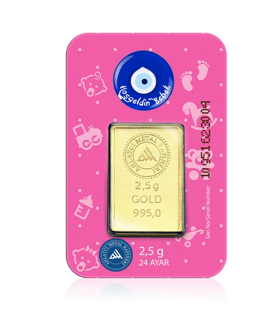 Ahlatcı 24 Ayar 2.5g Altın Kız Bebek