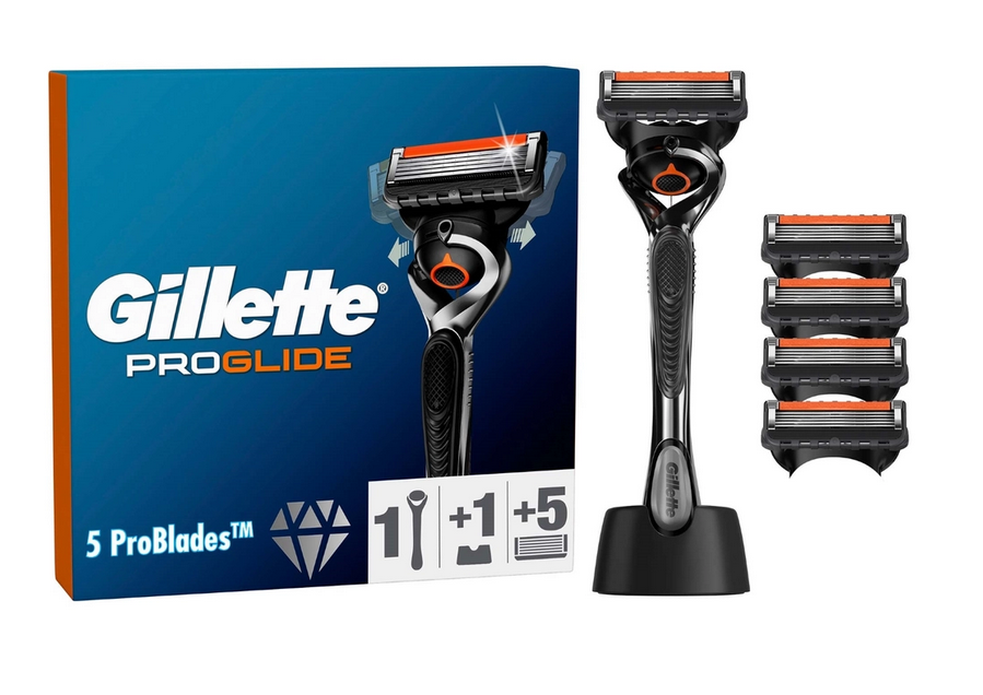 Gillette Fushion Proglide Manuel Tıraş Makinesi + 4 Yedek Bıçağı + Premium Stand Hediyeli Paket