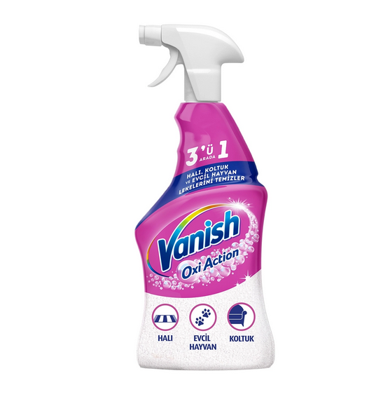 Vanish 3'ü 1 Arada Halı Koltuk ve Hayvan Lekeleri için Leke Çıkarıcı Sprey 500 ml