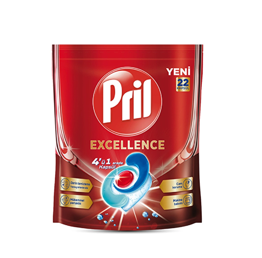 Pril Excellence Bulaşık Makinesi Deterjanı Tableti 22 Kapsül