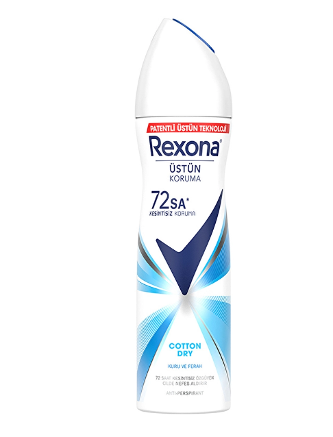 Rexona Kadın Sprey Deodorant Cotton Dry 72 Saat Kesintisiz Koruma 150 ml