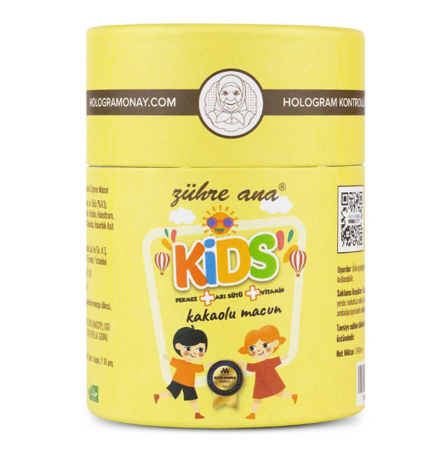 Zühre Ana Kids Çocuklar için Özel - Arı Sütü, Pekmez, Bal Ve Vitamin Katkılı Kakaolu Macun