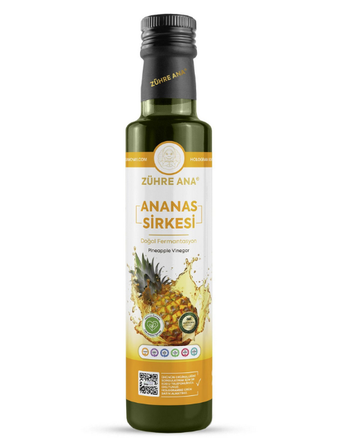 Zühre Ana Ananas Sirkesi Doğal Fermantasyon Pineapple Vinegar 500 Ml