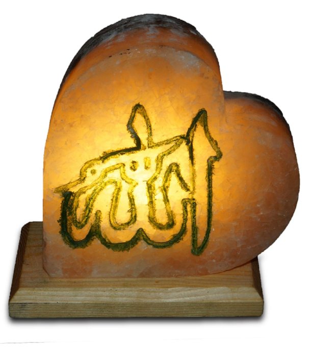 El İşleme Allah Lafzı Kalp Tuz Lamba Kalın Klasik