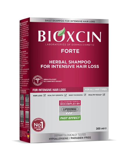 Bioxcin Forte Saç Dökülmesine Karşı Bitkisel Şampuan Tüm Saç Tipleri 300 ml