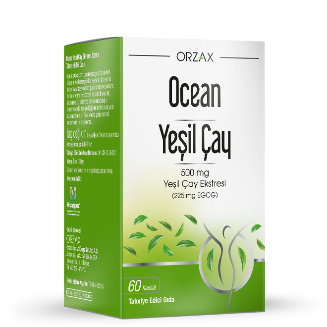 Ocean Yeşil Çay 500 Mg Takviye Edici Gıda 60 Kapsül