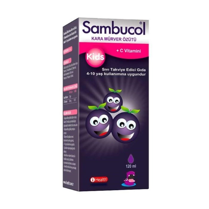 Sambucol Kids Kara Mürver Özütü 120 Ml Şurup