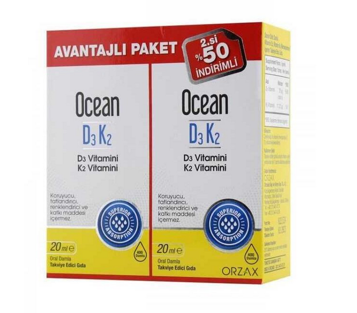 Ocean D3K2 20 Ml Damla 2 Adet