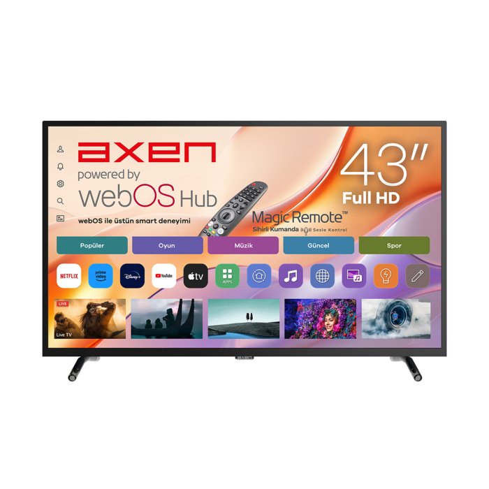 Axen AX43DIL540 109 Ekran FHD Webos 2.0 D-Dual Led Tv