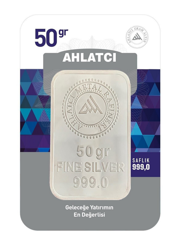 Ahlatcı 50 Gram Külçe Gümüş