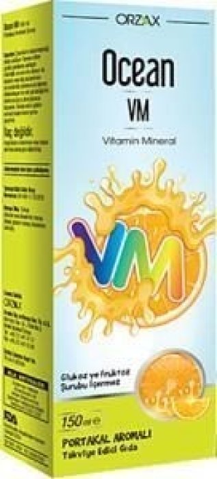 Ocean Vitamin Mineral Portakal Aromalı Şurup 150 Ml