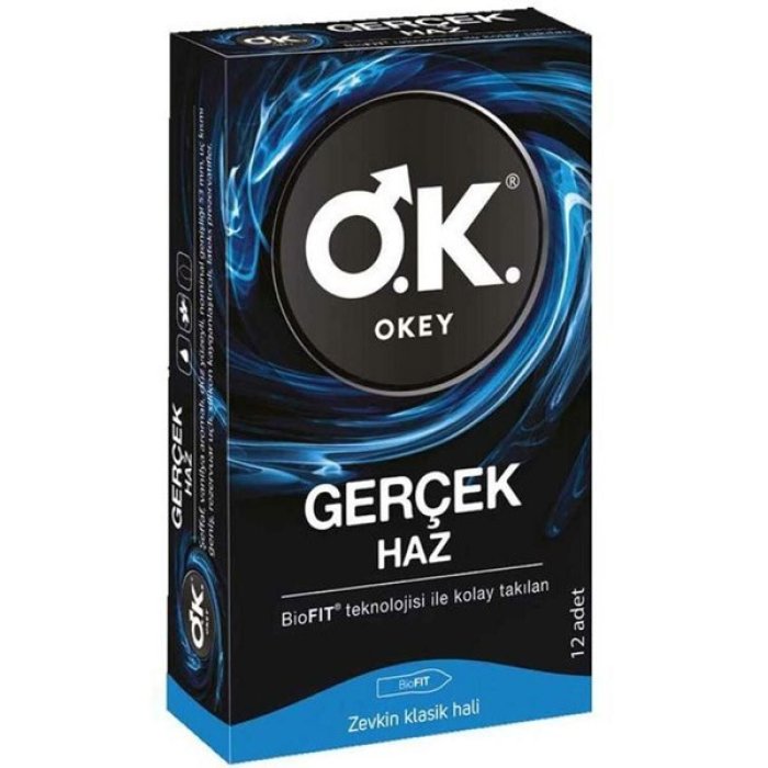 Okey Prezervatif Gerçek Haz 12'Li